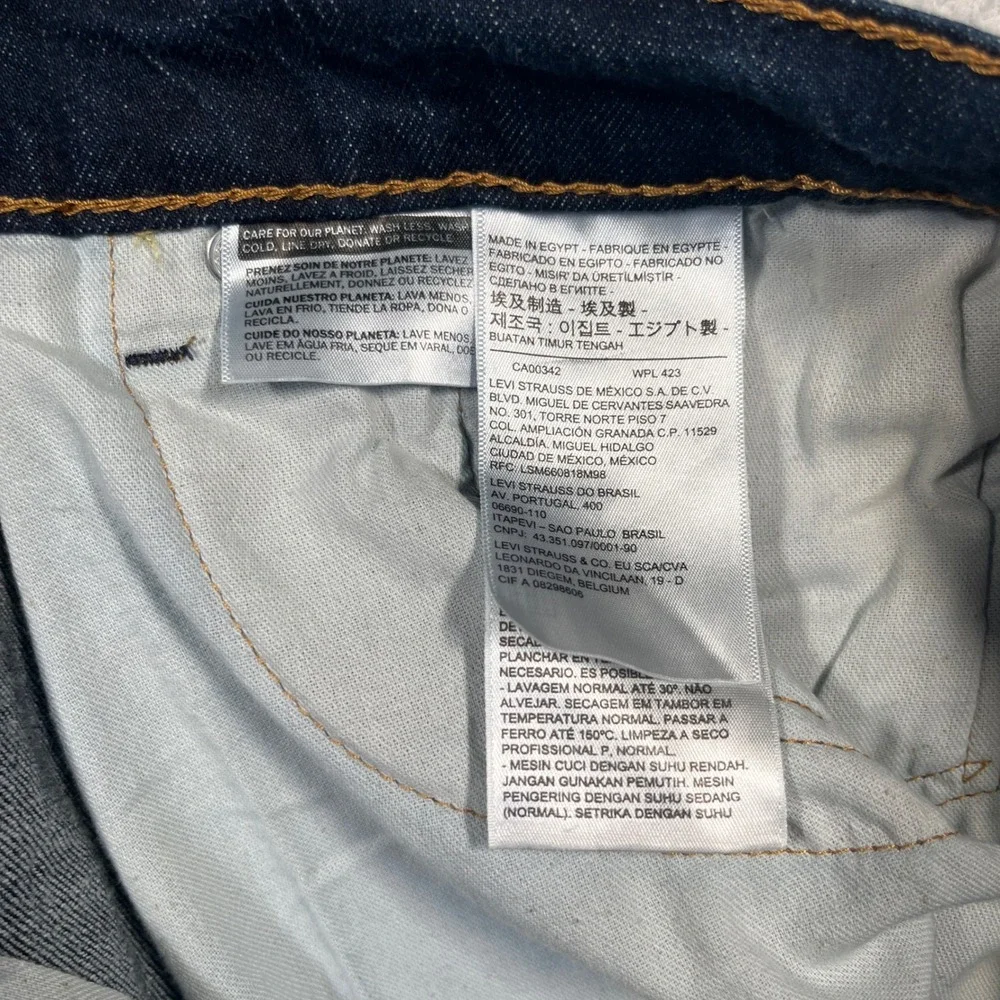 Levi's 505 Jeans Regular Fit Dark Wash Denim Pants‎ Classic W38 L32